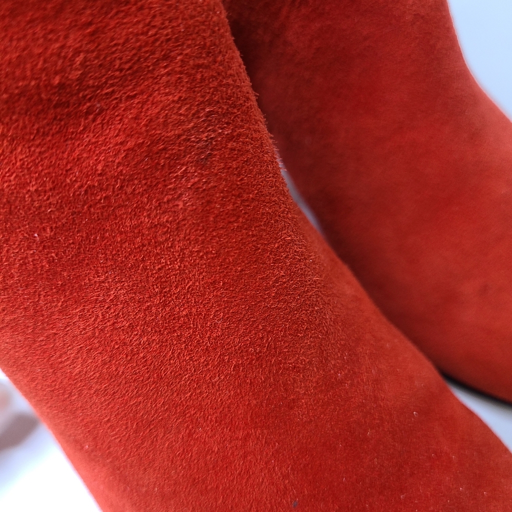 Sam Edelman Karlee Red Suede Ankle Boots - Picture 8 of 12